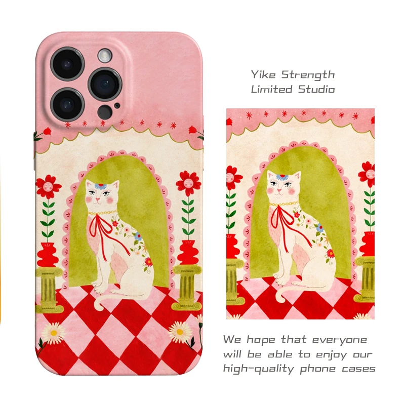公主猫咪菲林壳进口适用iphone苹果16promax/可爱手机壳VIVO华为