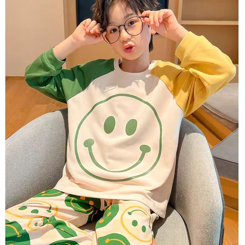 新款A类儿童春秋家居服睡衣长袖长裤可外穿舒适