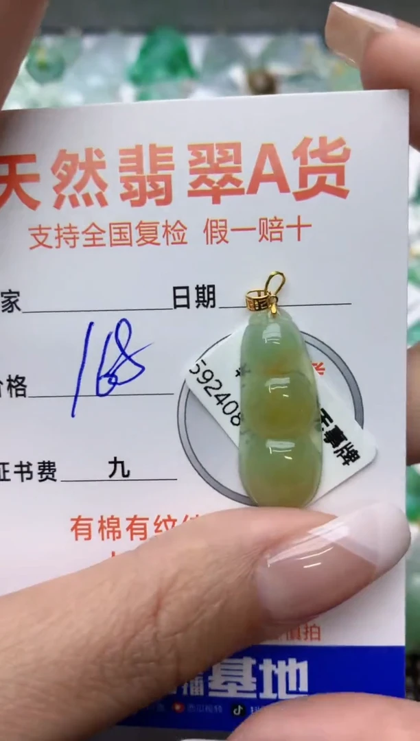 【闪购商品】翡翠颈饰18K金镶嵌11111111
