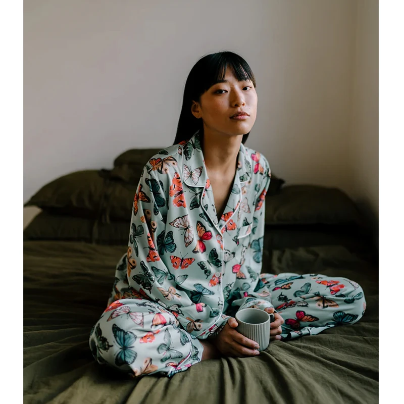 米诗缇【热那亚蝴蝶】艺术小众时尚设计师可外穿潮牌长袖长裤家居服