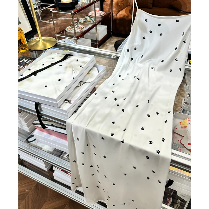 米诗缇【呆萌小狗吊带裙】小众潮牌设计师休闲舒适可外穿长裙家居服