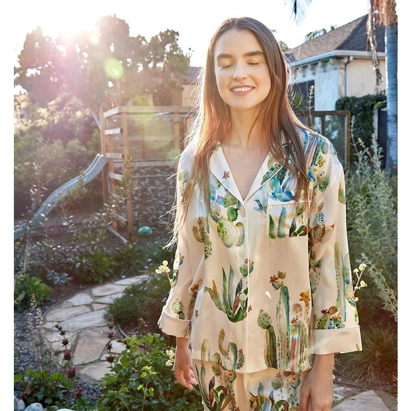 米诗缇【沙漠之花】艺术小众潮牌设计可外穿舒适长袖长裤睡衣家居服