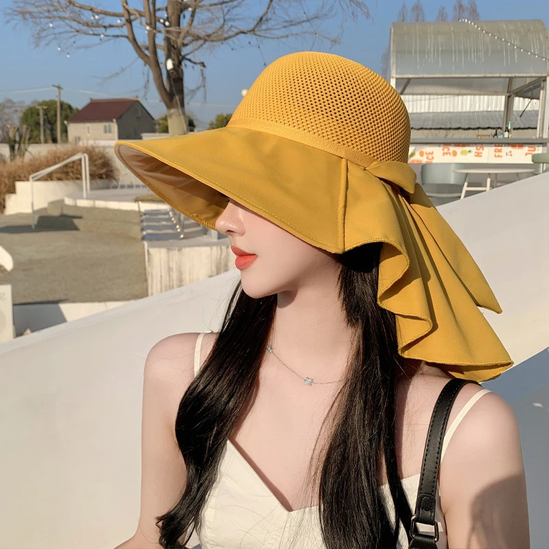 梅斯特科克韩版夏季帽子户外旅游防晒遮阳帽网眼透气帽护脸太阳帽