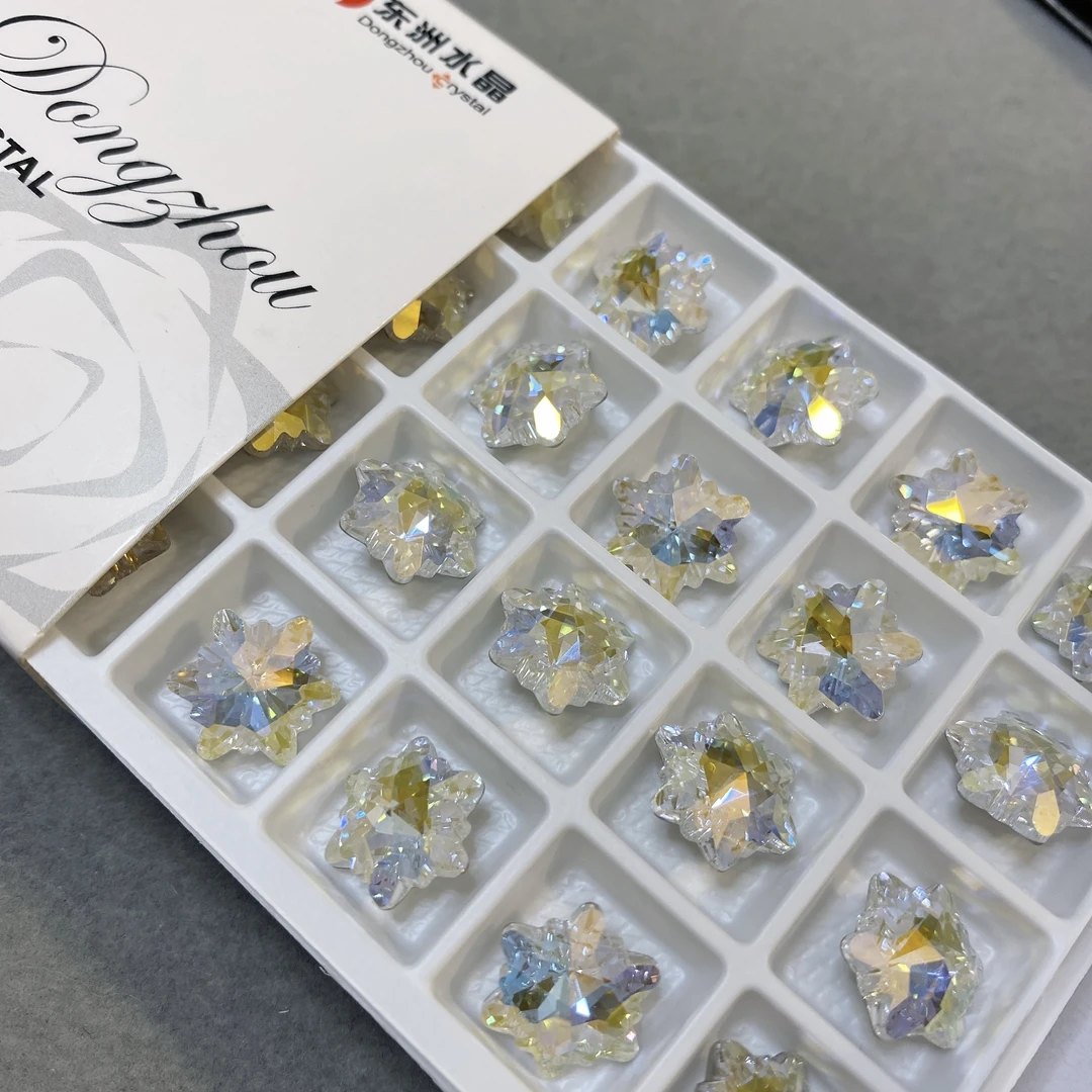 东洲水晶12号【雪花】高品质K9美甲钻 彩色手工diy穿戴甲 满5单包邮