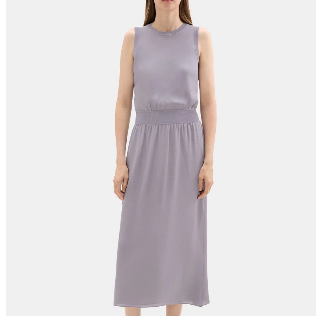 THEORY LEWIE DR 100%真丝无袖连衣裙O042608R