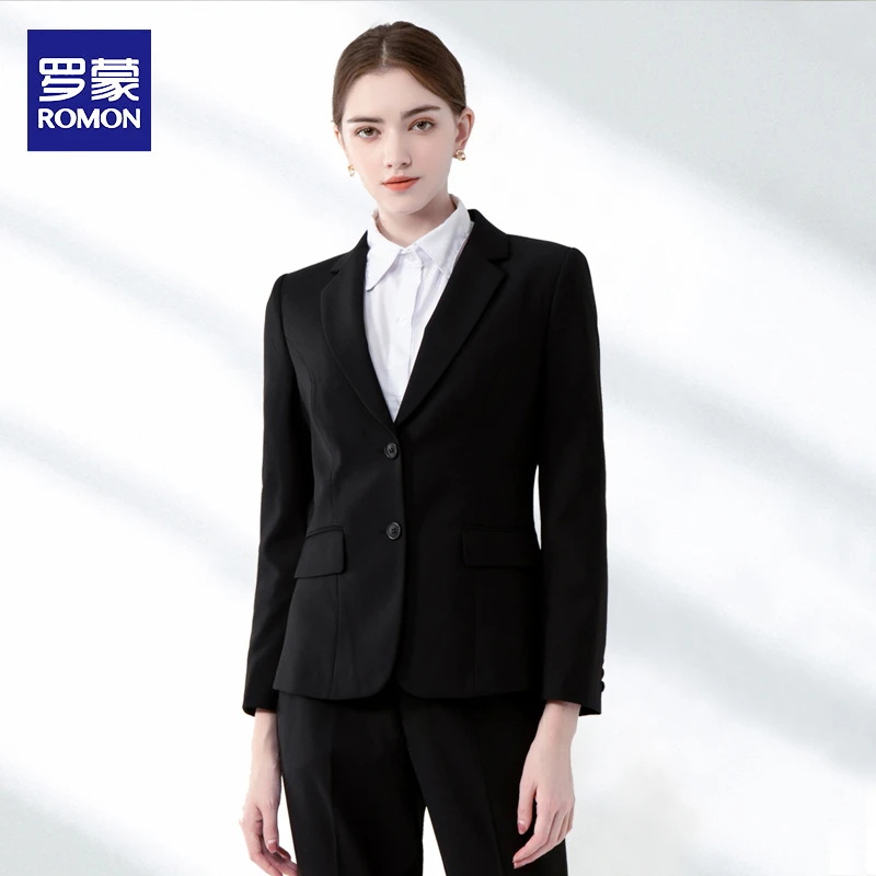 罗蒙女士西服单西专柜品质四季商务休闲面试上班通勤正小西装外套