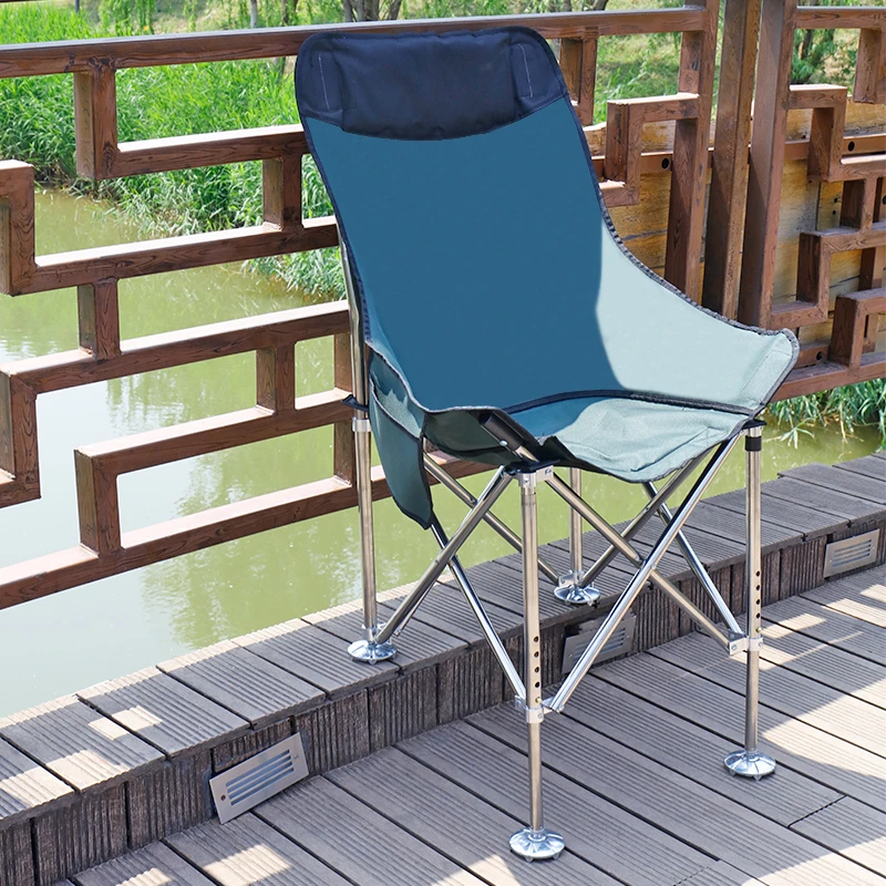 小欧式座椅野钓专用钓鱼月亮椅加高靠背可升降折叠椅便携钓椅马扎