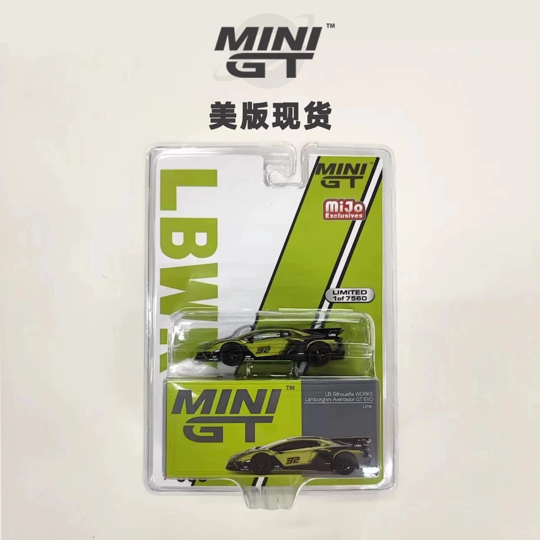 MINIGT 1/64 兰博基尼 Aventador GT EVO  合金车模 #605美版挂卡