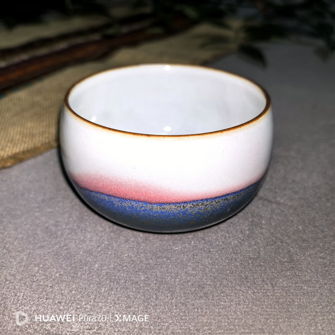 精美茶具彩虹釉色主人杯