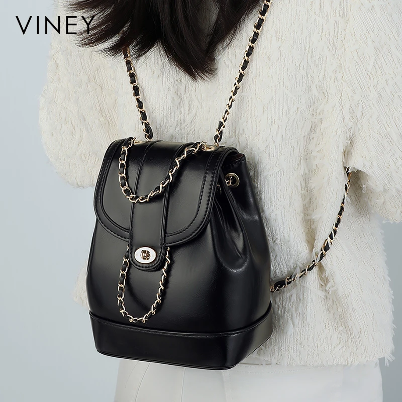 Viney/薇妮6389小香链条双肩包ins