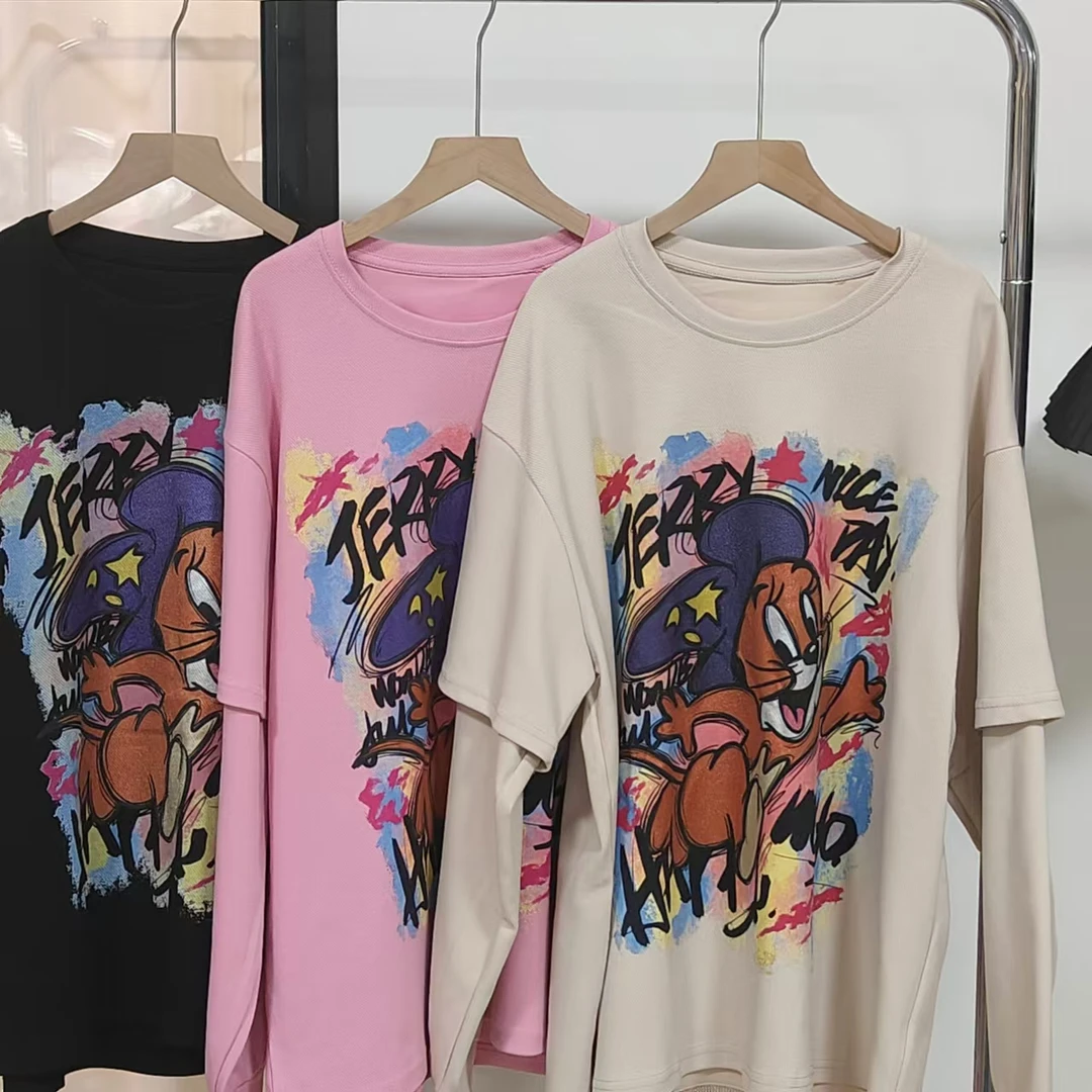 【衣长75】8001-1杰瑞假两件卫衣