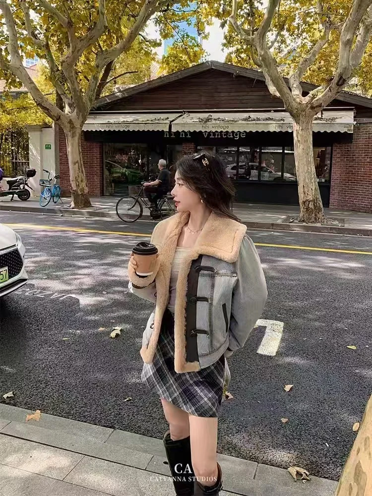 衣长52   5853【微醺之后】加厚牛仔外套