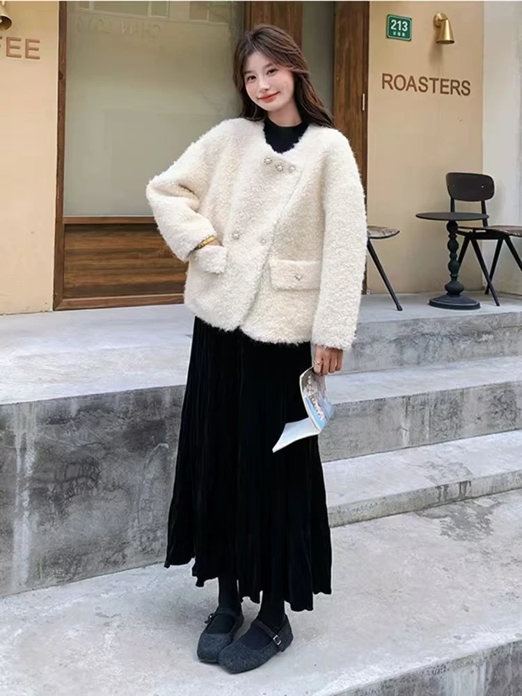 衣长58   9867【奶杏酱】毛毛外套