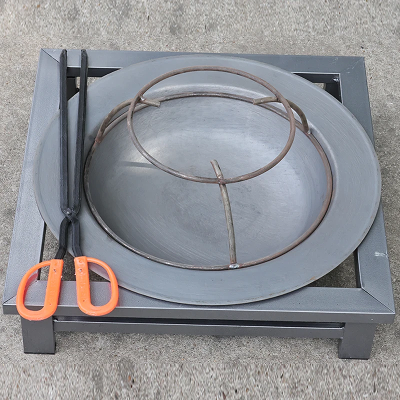 老式烤火盆炭火盆木炭取暖炉农村碳盆铸铁盘子户外烤火炉家用煮茶