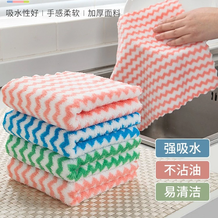 厨房抹布吸水不沾油清洁擦桌子不掉毛家用洗碗懒人百洁布