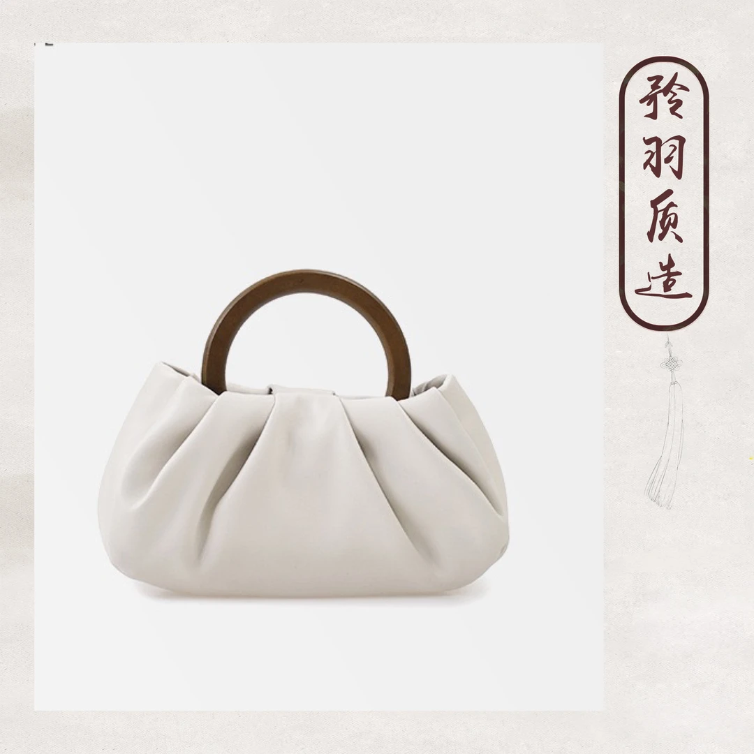 【矜羽质造】新中式小众手拿云朵包手提包JYS009