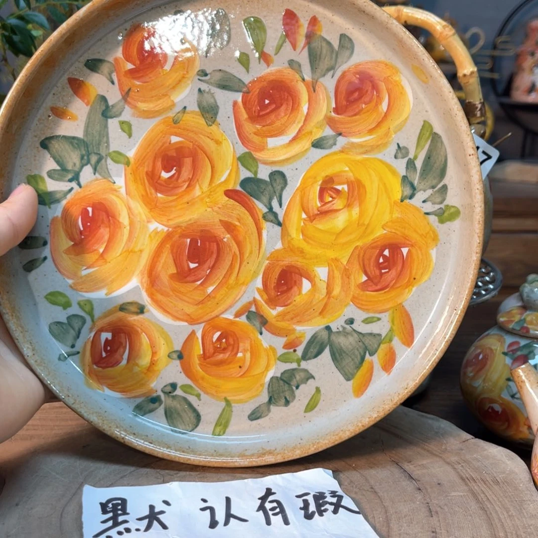 杯素浅陶瓷手工手绘