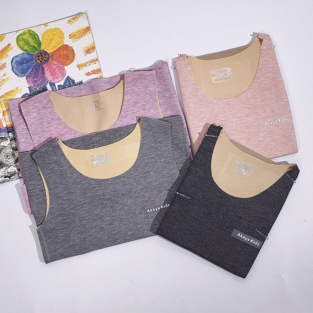 羊毛蚕丝儿童内穿跨栏冬季背心德绒无痕保暖背心打底