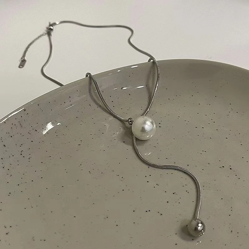 不锈钢项链 普通金属项链可调节项链女轻奢小众配饰高级感项链