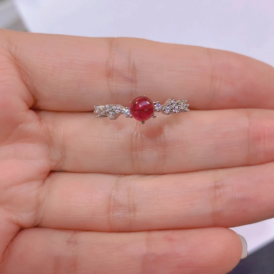 【闪购商品】碧玺戒指银S925镶嵌Y***~