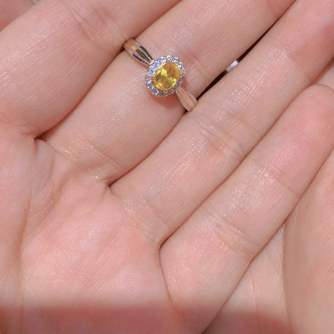 【闪购商品】彩色蓝宝石戒指银S925镶嵌燕*