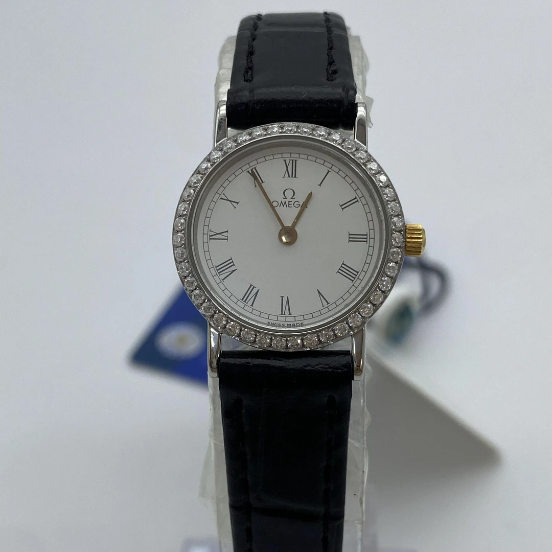 95新 Omega/欧米茄 碟飞系列/24MM/石英/后镶钻