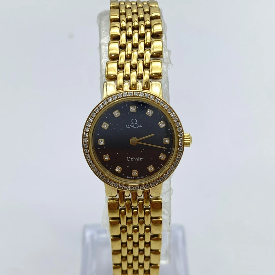 95新 Omega/欧米茄 碟飞系列/24MM/石英/后镶钻