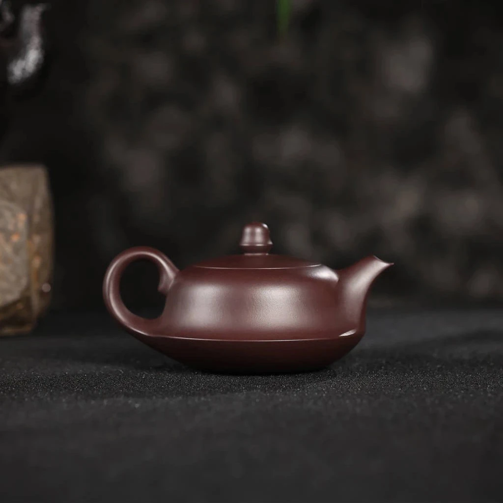 （曲壶）260cc全手工制作 三十年老紫泥23孔出水