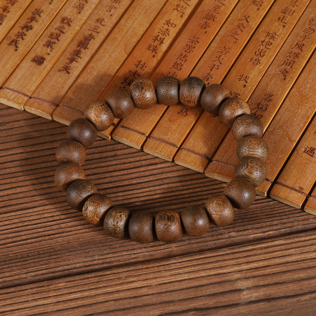 文莱金丝沉香算盘珠纯木手串情侣手串女款