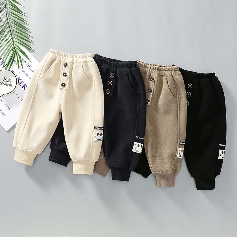 【加绒】男童加绒裤子秋冬儿童2024新款冬装加厚一体绒裤冬季长裤潮