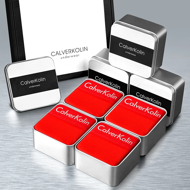 男士内裤平角裤纯棉透气四角潮夏季薄款短裤男生内裤红色礼盒装