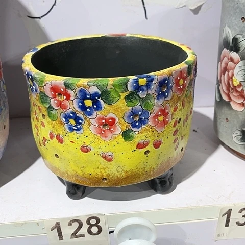 红泥花盆夏*?景德镇花盆