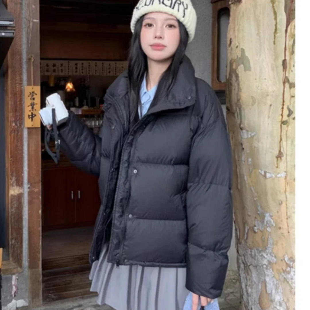 2024冬季新款羽绒服小个子立领面包服短款保暖外套