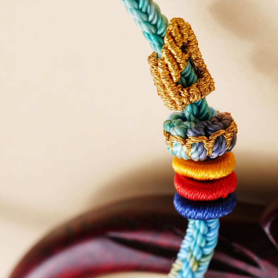 非金属手链 妙智七慧手绳纯手工编绳古法五彩绳编