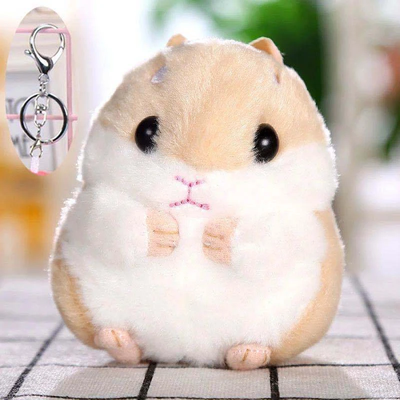 ins超可爱毛绒仓鼠同学毕业手工生日礼物仓鼠钥匙扣玩偶书包舒适