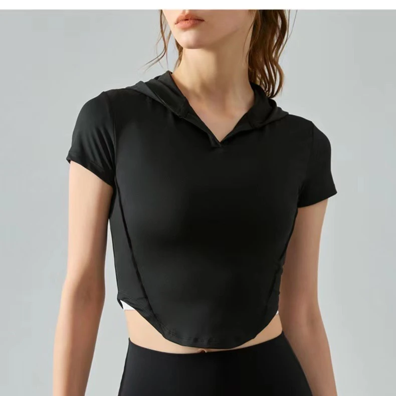 GWDST536   春夏修身短款连帽短袖罩衫