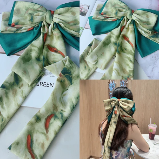 【丹青墨画】高级缎面拼接超长腿气质款弹簧夹