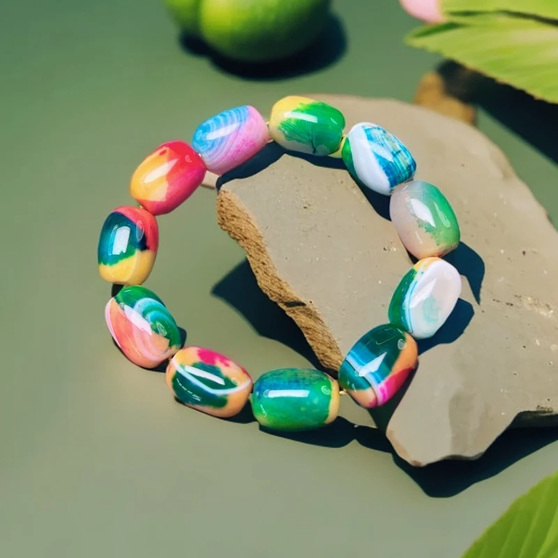 盛世典藏 藏收级稀世古料人参藏红花玉桶珠手串 A58（多样性发）