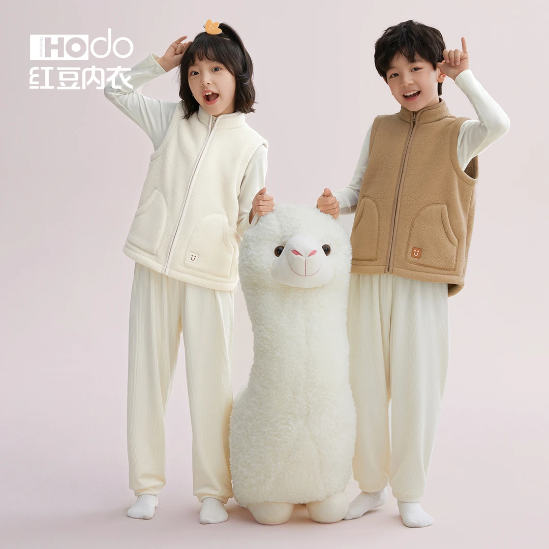 红豆儿童保暖背心珊瑚绒秋冬马甲中大童可外穿法兰绒加厚冬季11