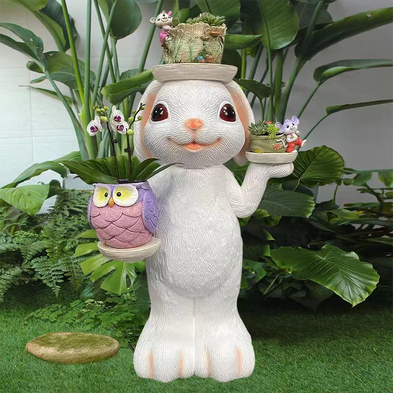 新款仿真大兔子雕塑景观装饰造景花园庭院公园户外摆件园林花架