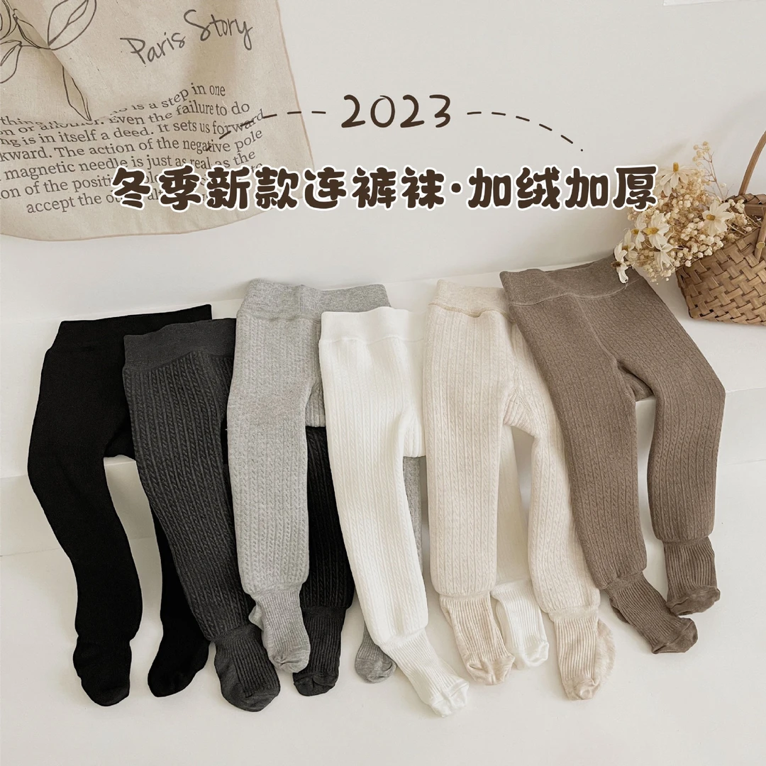 冬季韩版婴儿加绒连裤袜女宝宝加厚裤袜女童打底裤保暖婴儿裤洋气