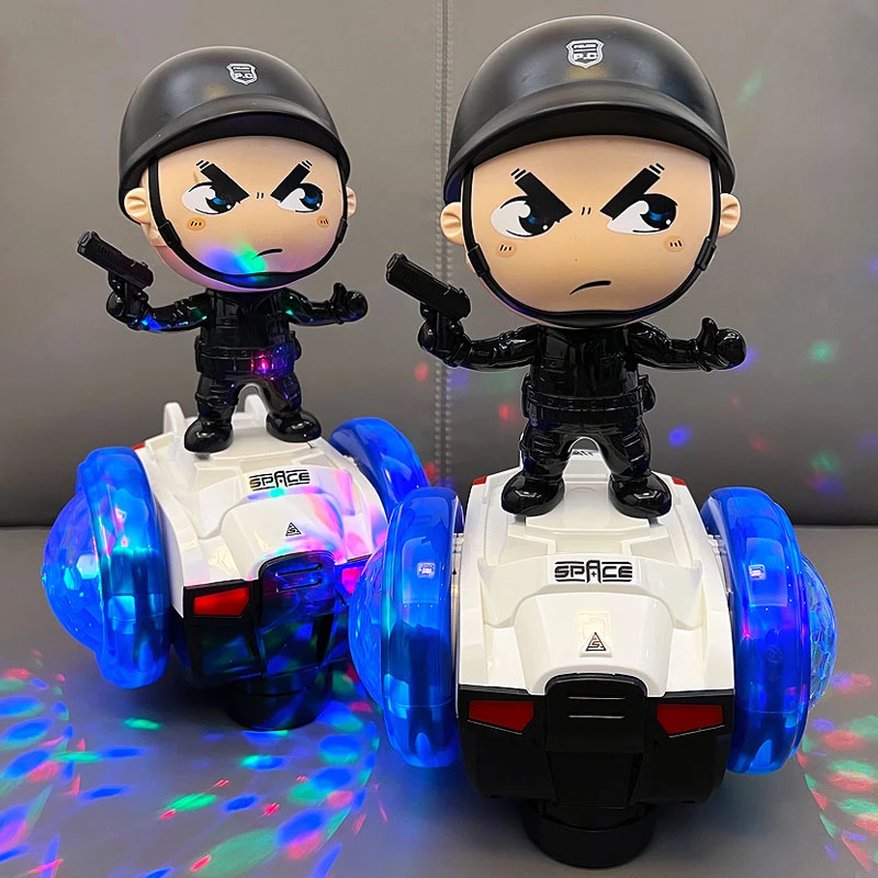 儿童1一2-3周岁电动特技平衡车玩具音乐灯光小男孩4到6男女童宝宝