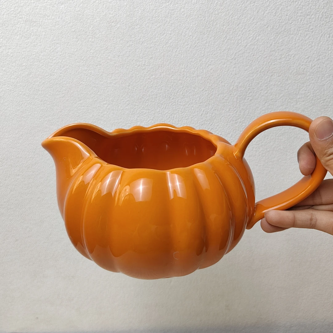 创意橙色南瓜引流壶微瑕 凑满20元包邮