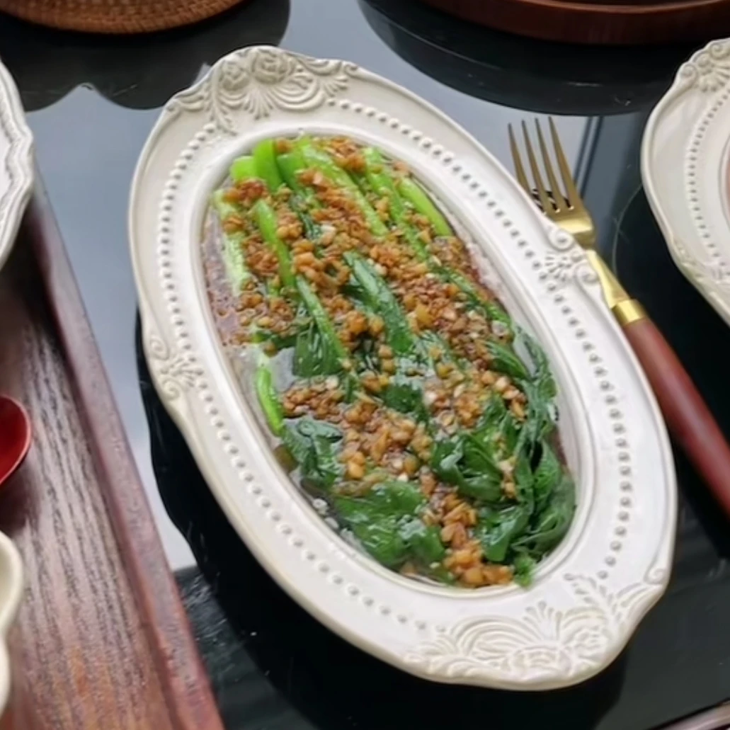 『复古宫廷风』莫尼11英寸浮雕珠点椭圆深盘创意陶瓷菜盘子微瑕