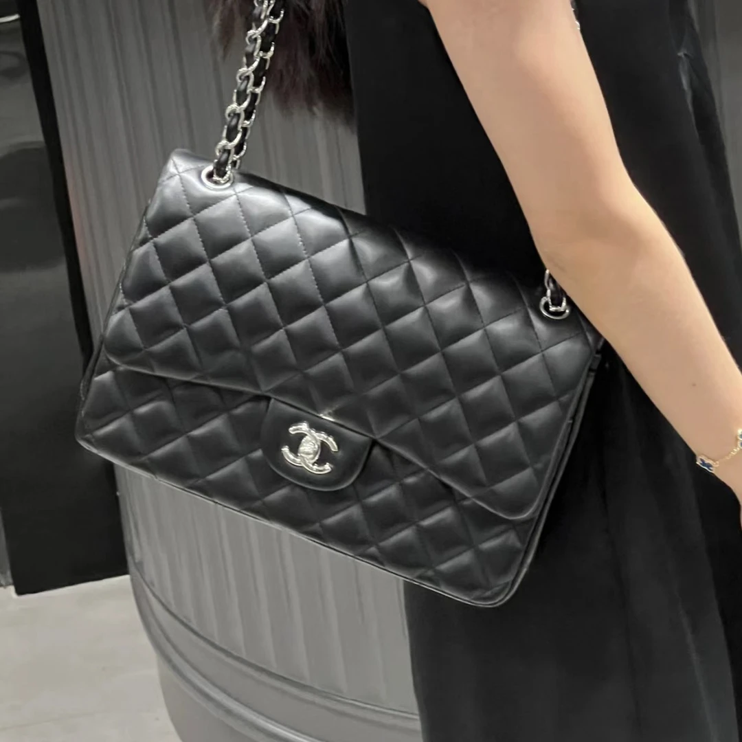 95新 Chanel/香奈儿 306/黑银jumbo|安娜专属/