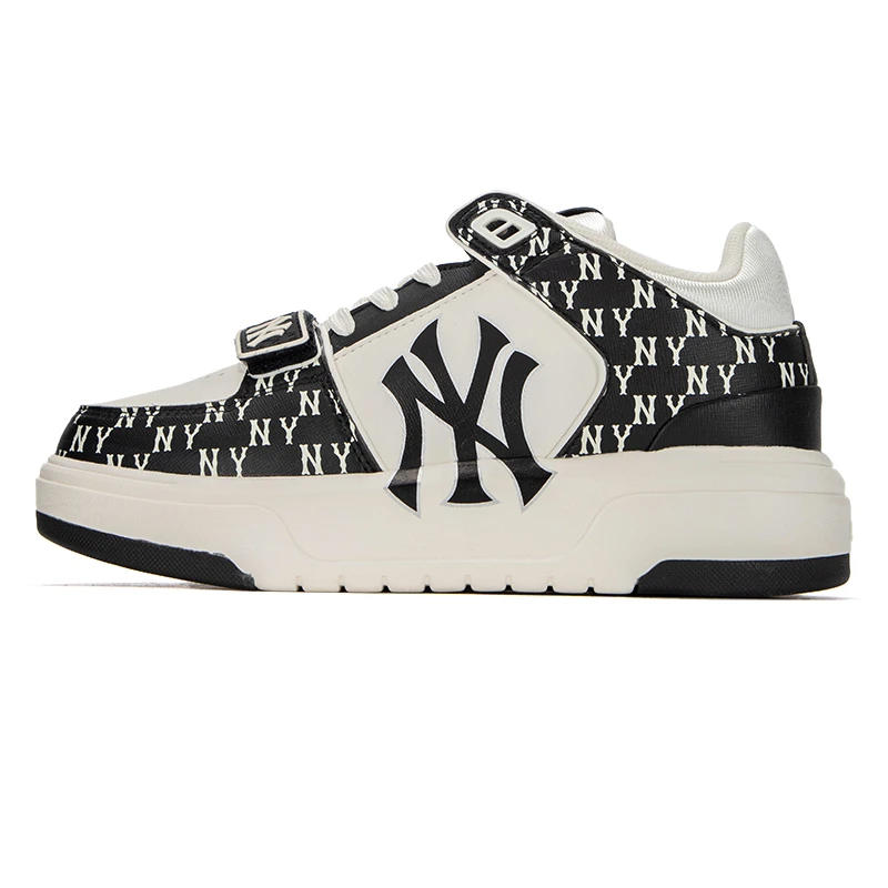 MLB男女情侣休闲板鞋NY满标老花厚底中帮学长鞋2023新款3ASXLM13N