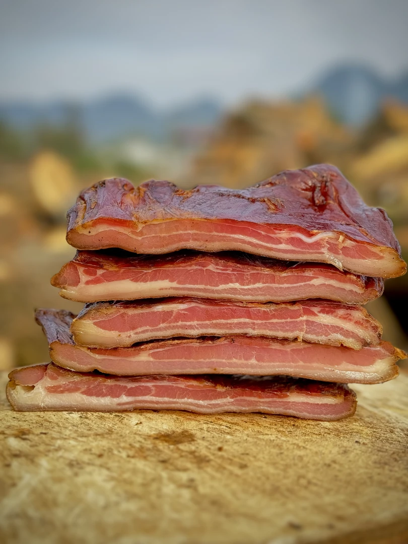 【3斤腊五花带皮】柴火烟熏腊五花发货直播间展示同品质介意勿拍