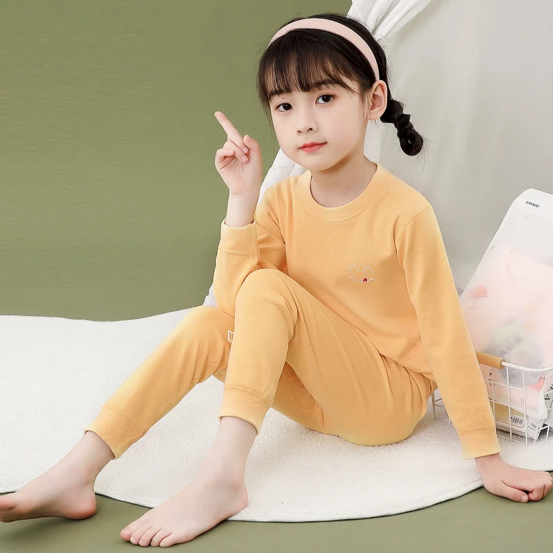儿童款保暖内衣套装男女童宝宝秋冬季小孩秋衣秋裤打底长袖套装
