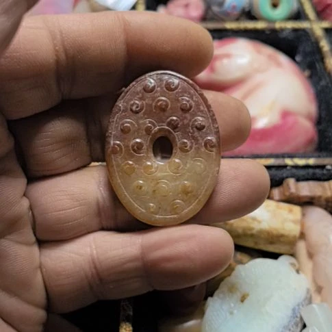 和田玉天然和田玉质如图所示配饰未镶嵌昱*斋