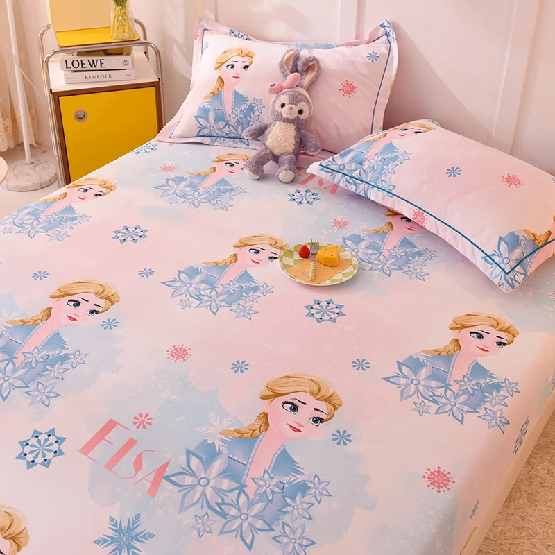 学生宿舍迪士尼卡通全棉磨毛单床单床笠家用可爱纯棉被单枕套床品